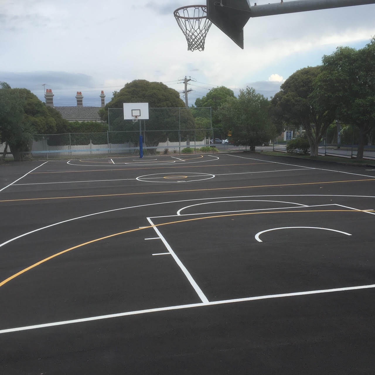 Basketball Court Line Marking Playground Design