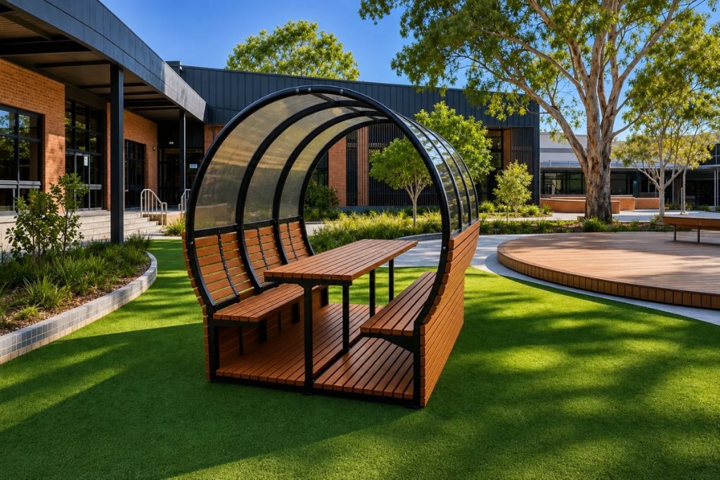 Effective outdoor education environment primary school outdoor classroom markings seating
